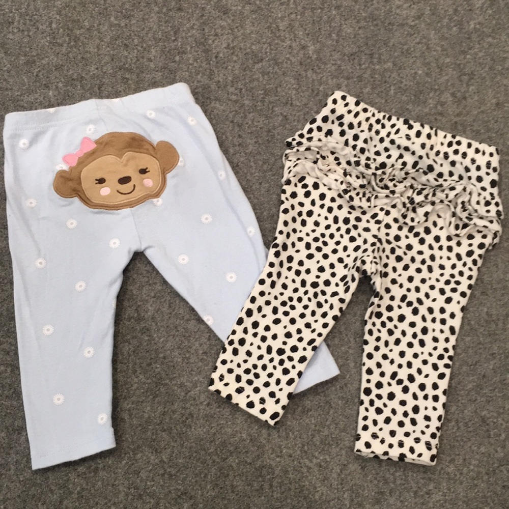 Carter's Blue and Black Polka Dot Leggings Set